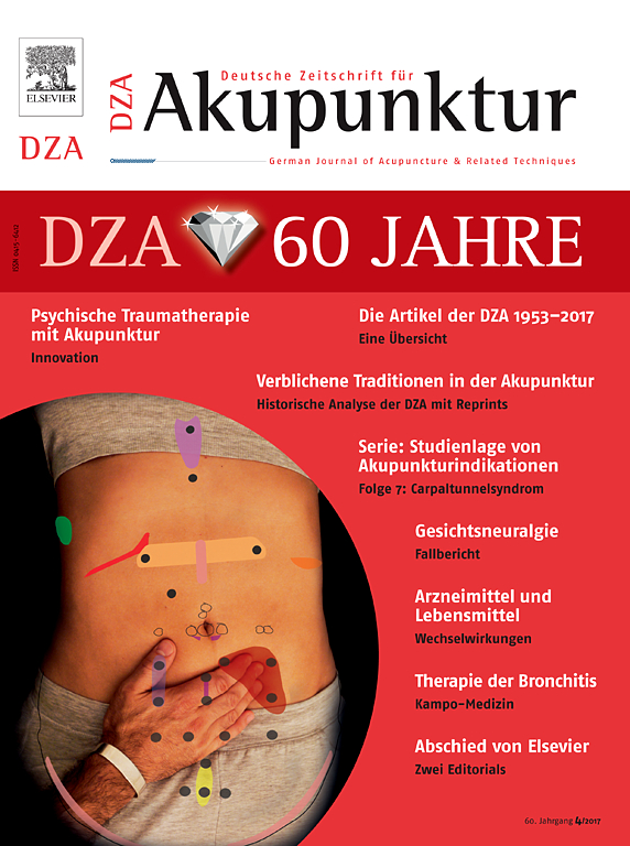Go to journal home page - Deutsche Zeitschrift für Akupunktur